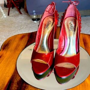 Santana SinisterHeels in 6”Deep Red New never worn. Beautiful 🤩 Rear end lifts